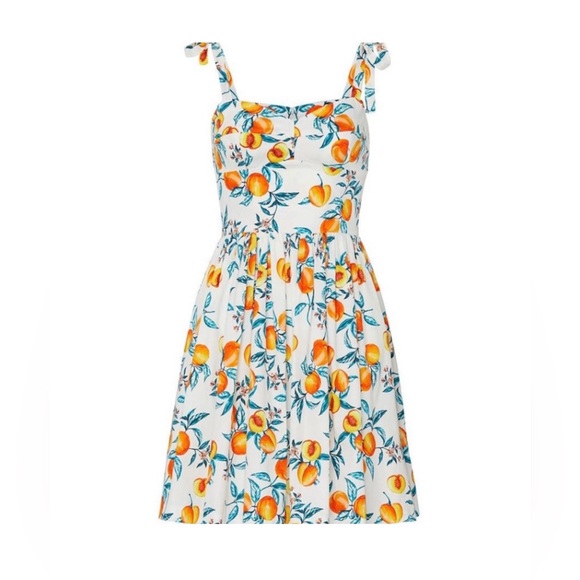 Amanda Uprichard Harmony Dress In Peaches - Picture 6 of 10